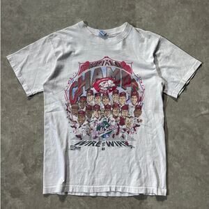 1990 Vintage Salem Reds World Series White Shirt Size M